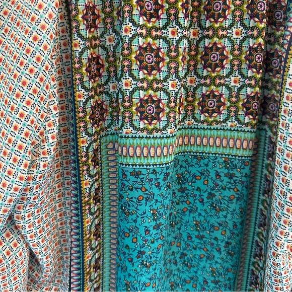 Anthropologie Fig & Flower Blouse Peasant Boho Tunic Top Semi Sheer Size XL - Picture 8 of 13